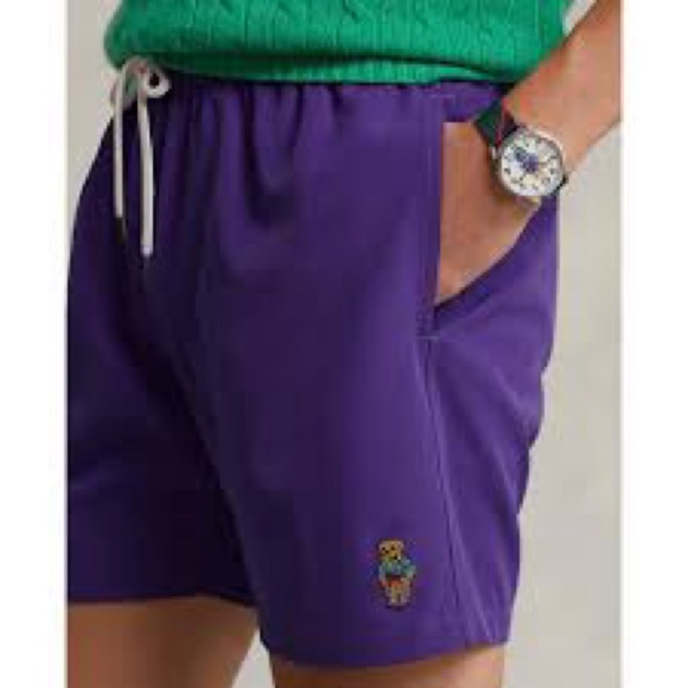 Polo RL purple bear swim trunks sz XL
